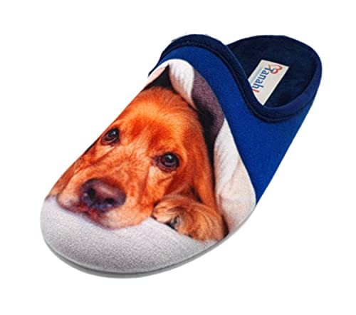 Schuhkönig Hausschuh Pantoffel HELLE Sohle Cocker Spaniel 5554047 (numeric_38) von Schuhkönig