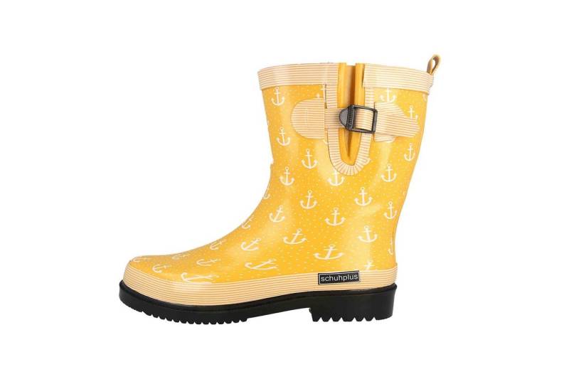 SCHUHPLUS Marleen-Gelb-Weiß Gummistiefel von SCHUHPLUS