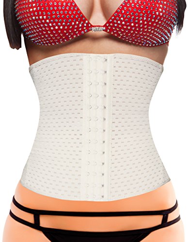 SCHWABMARKEN Waist Trainer Korsett Corset Mieder Corsage Beige Größe L - Body Shaper von SCHWABMARKEN