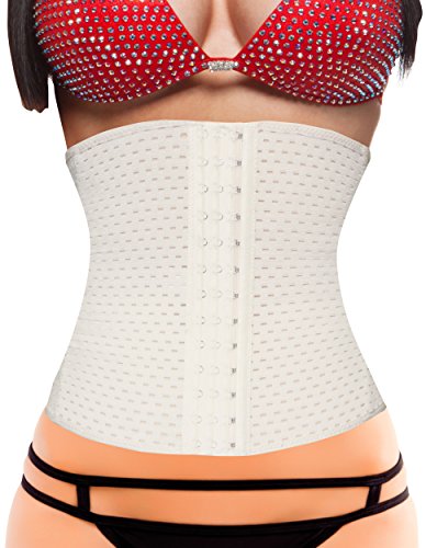 SCHWABMARKEN Waist Trainer Korsett Corset Mieder Corsage Beige Größe XL - Body Shaper von SCHWABMARKEN