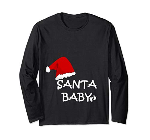Womens Santa Baby-Schwangerschafts-Pullover, Weihnachten Langarmshirt Womens Santa Baby-Schwangerschafts-Pullover, Weihnachten Langarmshirt von SCHWANGERSCHAFT ANKÜNDIGUNG WEIHNACHTEN HEMD