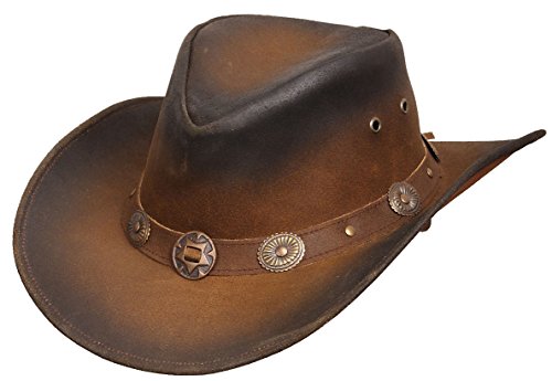 Scippis Tombstone Lederhut Cowboyhut Herrenhut Cowboyhut (XL/60-61 - braun) von SCIPPIS