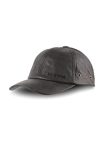 Scippis Leather Cap – Hochwertige Lederkappe für Damen & Herren | Klassische Baseballcap aus Echtleder | Stufenlos verstellbar, zeitlos & stilvoll, Schwarz, One Size von SCIPPIS