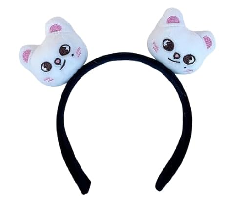 SCISSH Stray Kids 'ATE' Stirnband 'STAY' - Plüsch Bbokari Wolf Chan Jiniret Haarband (Jiniret) - Weiß - 1 Stück - Unisex - Erwachsene von SCISSH