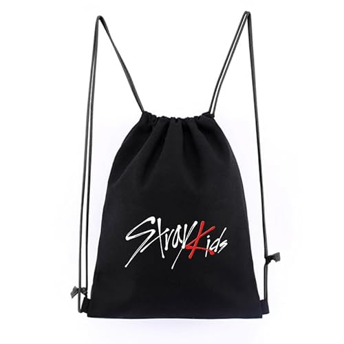 Stray-Kids Kordelzug-Tasche, Rucksack, Segeltuch, Aufbewahrungstasche, Schultasche, a, One size Stray-Kids Kordelzug-Tasche, Rucksack, Segeltuch, Aufbewahrungstasche, Schultasche, a, One size von SCISSH