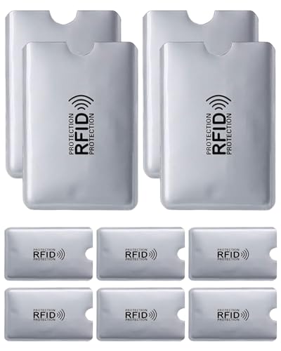 SCJJZ 10 Stück RFID Blocker Kartenhülle, Kreditkartenhülle RFID Blockierende Hüllen RFID Kartenschutzhalter Identitätsdiebstahl Prävention für Frauen und Männer von SCJJZ