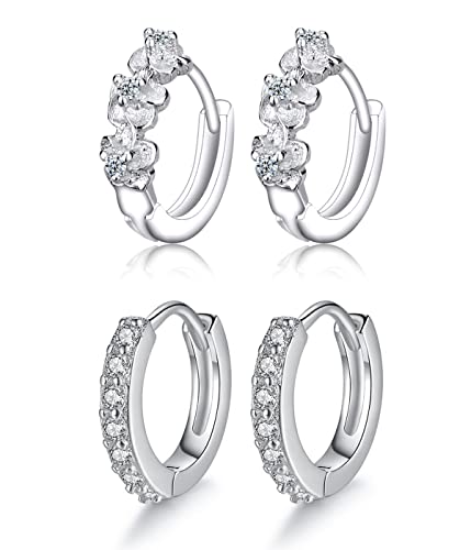 SCJJZ ohrringe damen,earrings for women,ohrringe herren,ohrloch stecher set,Ohrringe, Ohrringe, Ohrringe, Ohrstecker, einfache Diamanten (2 Paare) von SCJJZ