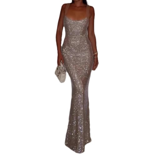 SCLEROPAGES Ballkleider Abendkleid Lange Damen Elegant Lace Prom Glitzerkleid Backless Tüllkleid Hochzeitskleid Tüllkleid Brautkleid Prinzessin Kleider Galakleid Brautjungfernkleider (Hautfarbe,XS) von SCLEROPAGES