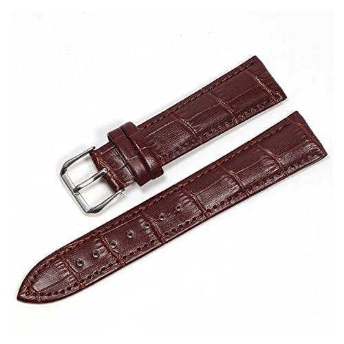 SCLHouiX Leder Uhrenbänder 18mm 20 mm 22mm Uhr Stahlstift Schnalle Bandband Armband Armband Uhren Band Uhrengurt (Farbe: Schwarz Gold, Größe: 24 mm) von SCLHouiX