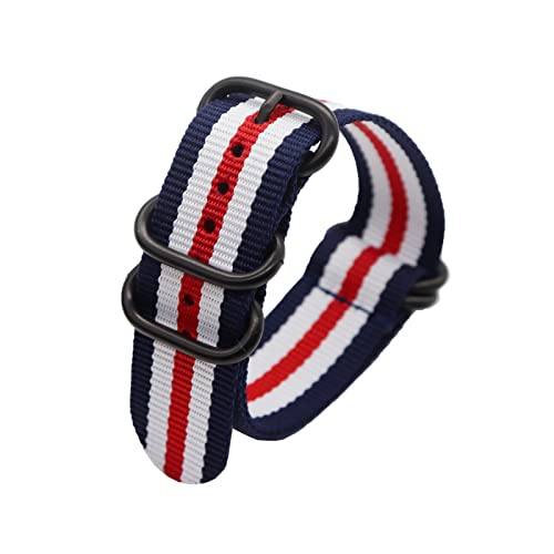 Stoff Nylon Sportgurt 18mm 20 mm 22 mm 24 mm langlebiger Uhrengürtel Mode farbenfrohe Regenbogen Uhren -Uhr -Accessire Uhrengurt von SCLHouiX