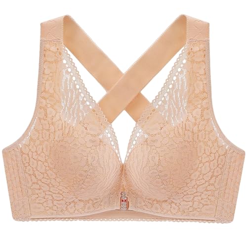 BH mit Spitze für Damen FreeCross-Back Comfort Wireless Front Verschluss in Übergrößen-BH von SCOCCA