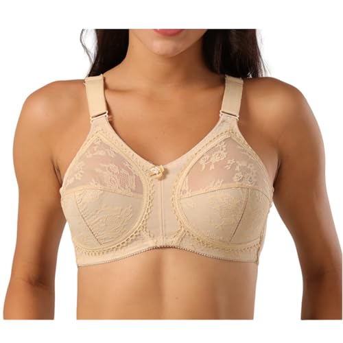 SCOCCA BHS für Frauen Bügel-BHS in Übergröße, Lifting-Spitzen-BH für schwere Brüste durchsichtiger Mesh-BH von SCOCCA