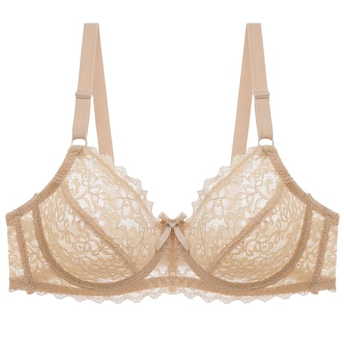 SCOCCA Durchsichtiger durchsichtiger Damen-BH Ungefütterter Bügel-Stütz-Alltags-BH Ultradünnes klares Bralette von SCOCCA