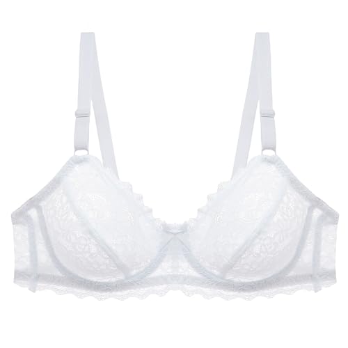 SCOCCA Durchsichtiger durchsichtiger Damen-BH Ungefütterter Bügel-Stütz-Alltags-BH Ultradünnes klares Bralette von SCOCCA