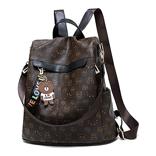 Anti-Diebstahl Rucksack für Frauen PU Leder Schulrucksack Reise Schultertasche Bookbag Satchel Süßer Rucksack von SCOFY FASHION