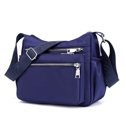 Leichte Umhängetaschen Mit Mehreren Taschen Für Damen Umhängetaschen Mit Großem Fassungsvermögen Für Die Arbeit Trave Hobo Casual Handtasche (dunkelblau) von SCOFY FASHION