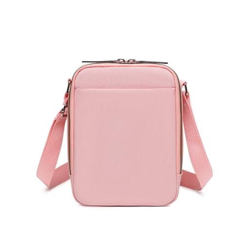 Frauen Cross Body Handytasche, Damen Umhängetaschen Brieftasche Handtaschen wasserdichte Nylon Kleine Reißverschlusstasche Tasche Mit Verstellbarem Gurt (Rosa) von SCOFY FASHION