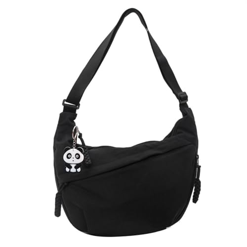 Halbmond Halbmond Crescent Tasche Puffer Dumpling Hobo Tasche Für Frauen Weiche Leichte Nylon Polsterung Umhängetasche Kleine Handtasche (Schwarz) von SCOFY FASHION