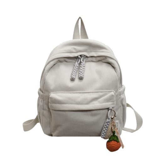 Tracvel Mini-Rucksack für Damen, Kordsamt, Diebstahlschutz, klein, beige, One size von SCOFY FASHION