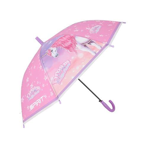 SCOOLSTAR Einhorn Unicorn Regenschirm,Taschenschirme, Mädchen Regenschirm, Manual Kinderregenschirm mit UPF 50+ UV Schutz, Sturmfest, für Geschenke Mädchen von SCOOLSTAR