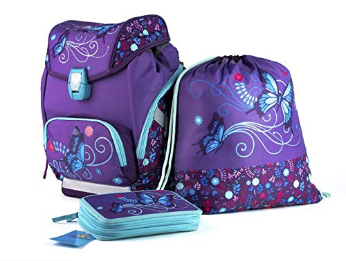 SCOOLSTAR SCHMETTERLING SCHULRANZEN SET MÄDCHEN 1 KLASSE | SET 3 TEILIG FÜR GRUNDSCHULE | SUPER LEICHT | ERGONOMISCH und ANATOMISCH | FEDERMÄPPCHEN SPORTBEUTEL SCOOLSTAR SCHMETTERLING SCHULRANZEN SET MÄDCHEN 1 KLASSE | SET 3 TEILIG FÜR GRUNDSCHULE | SUPER LEICHT | ERGONOMISCH und ANATOMISCH | FEDERMÄPPCHEN SPORTBEUTEL von SCOOLSTAR