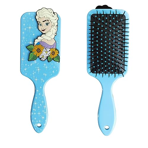 Frozen-Elsa Haarbürste,Entwirrbürste geeignet für Locken & lange Haare von Damen,Herren & Kinder, Kopfhaut Massagebürste,Allround Bürste Haare für das tägliche Haarstyling–ohne Ziepen von SCOOVY