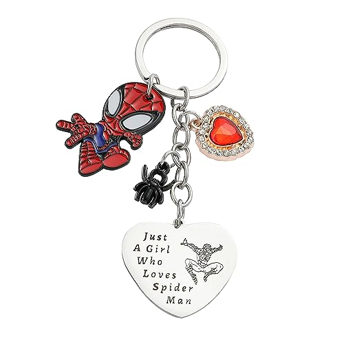 Spider-mann Gifts Niedliche Schlüsselanhänger LOVE Freundschaft Geschenk Schlüsselanhänger Geschenk für Männer und Frauen Stich Stuff Schlüsselbund für Personalisierte | Herz Edelstahl keychain von SCOOVY