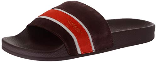 SCOTCH & SODA FOOTWEAR Herren GALVYN Pantoletten, Mehrfarbig (Bordeaux S520), 45 EU von Scotch & Soda