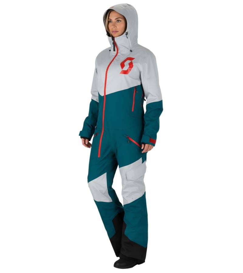 SCOTT Back-X Dryo Damen Winter-/Schneemobil-Einteiler mit atmungsaktives Mesh-Futter Motorfahrten im Schnee Winter-Offroad-Einsatz 274820 6773 Blau/Grau von SCOTT