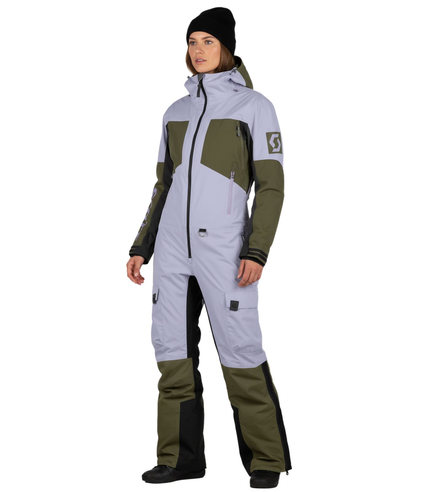 SCOTT Back-X Dryo Monosuit Damen Winter-/Schneemobil-Einteiler mit DRYOsphere Membran Motorfahrten im Schnee Winter-Offroad-Einsatz 412156 7685 Lila/Grün von SCOTT