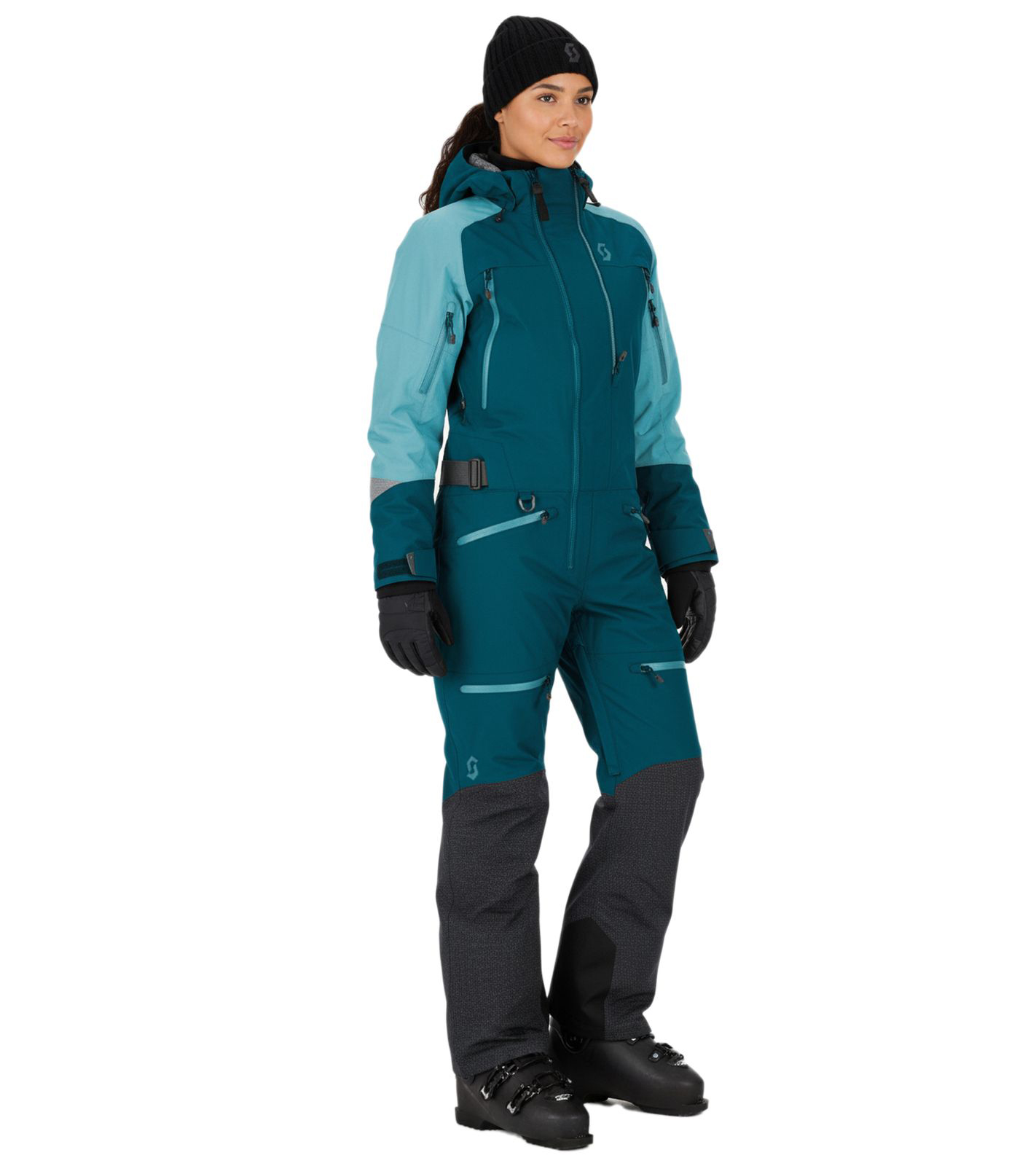 SCOTT DS-I Dryo Monosuit Damen Winter-/Schneemobil-Einteiler mit DRYOsphere 2L-Membran Motorfahrten im Schnee Winter-Offroad-Einsatz 273264 6650 Blau/Türkis von SCOTT