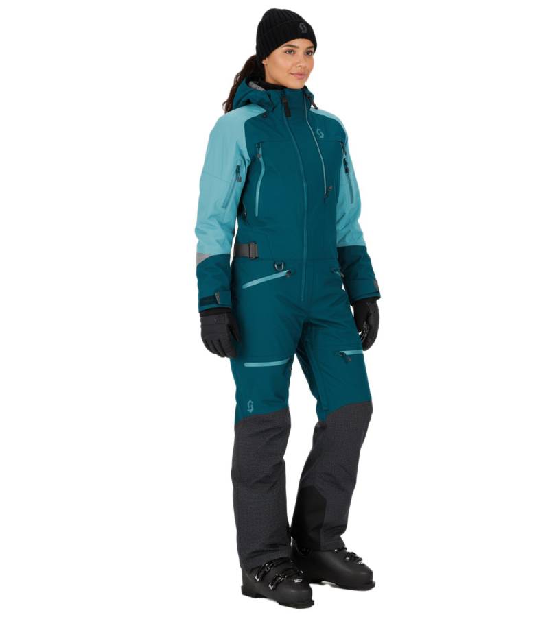 SCOTT DS-I Dryo Monosuit Damen Winter-/Schneemobil-Einteiler mit DRYOsphere 2L-Membran Motorfahrten im Schnee Winter-Offroad-Einsatz 273264 6650 Blau/Türkis von SCOTT