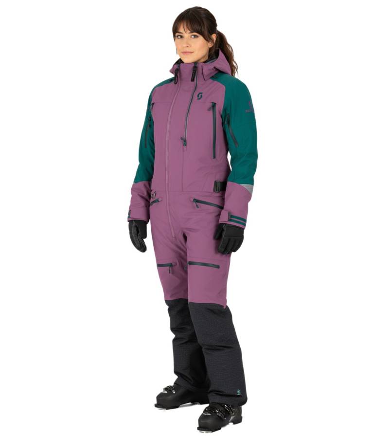 SCOTT DS-I Dryo Monosuit Damen Winter-/Schneemobil-Einteiler mit DRYOsphere 2L-Membran Motorfahrten im Schnee Winter-Offroad-Einsatz 273264 6652 Lila/Grün von SCOTT