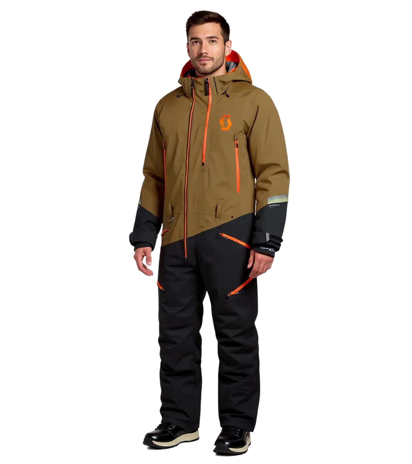 SCOTT DS-I Dryo Monosuit Herren Winter-/Schneemobil-Einteiler mit DRYOsphere 2L-Membran Motorfahrten im Schnee Winter-Offroad-Einsatz 292390 7420 Braun/Schwarz von SCOTT