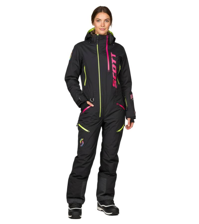 SCOTT DS Shell Dryo Monosuit Damen Winter-/Schneemobil-Einteiler mit DRYOsphere 2L-Membran Motorfahrten im Schnee Winter-Offroad-Einsatz 282394 1254 Schwarz von SCOTT