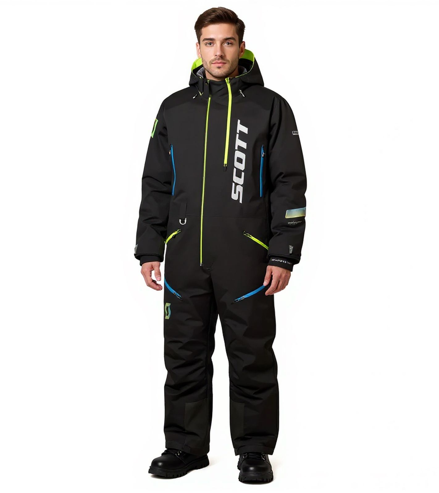 SCOTT DS Shell Dryo Monosuit Herren Winter-/Schneemobil-Einteiler mit DRYOsphere 2L-Membran Motorfahrten im Schnee Winter-Offroad-Einsatz 292391 4755 Schwarz/Neon-Gelb SCOTT DS Shell Dryo Monosuit Herren Winter-/Schneemobil-Einteiler mit DRYOsphere 2L-Membran Motorfahrten im Schnee Winter-Offroad-Einsatz 292391 4755 Schwarz/Neon-Gelb von SCOTT