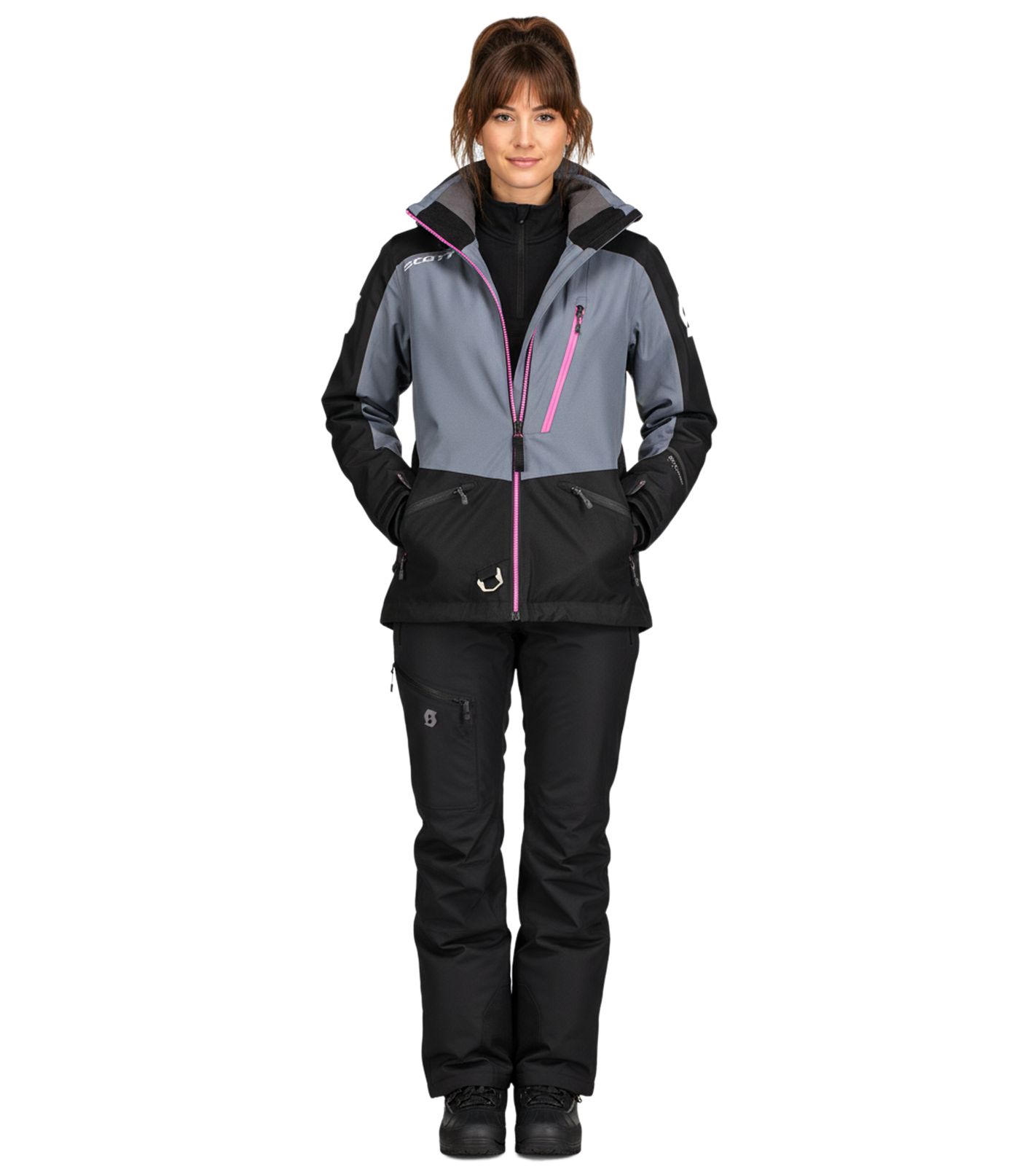 SCOTT Intake Dryo Damen Ski-Jacke Schneemobil-Jacke wind- und wasserdichte Ski-Jacke mit DRYOsphere-Membran 285597 1001 Schwarz/Grau von SCOTT
