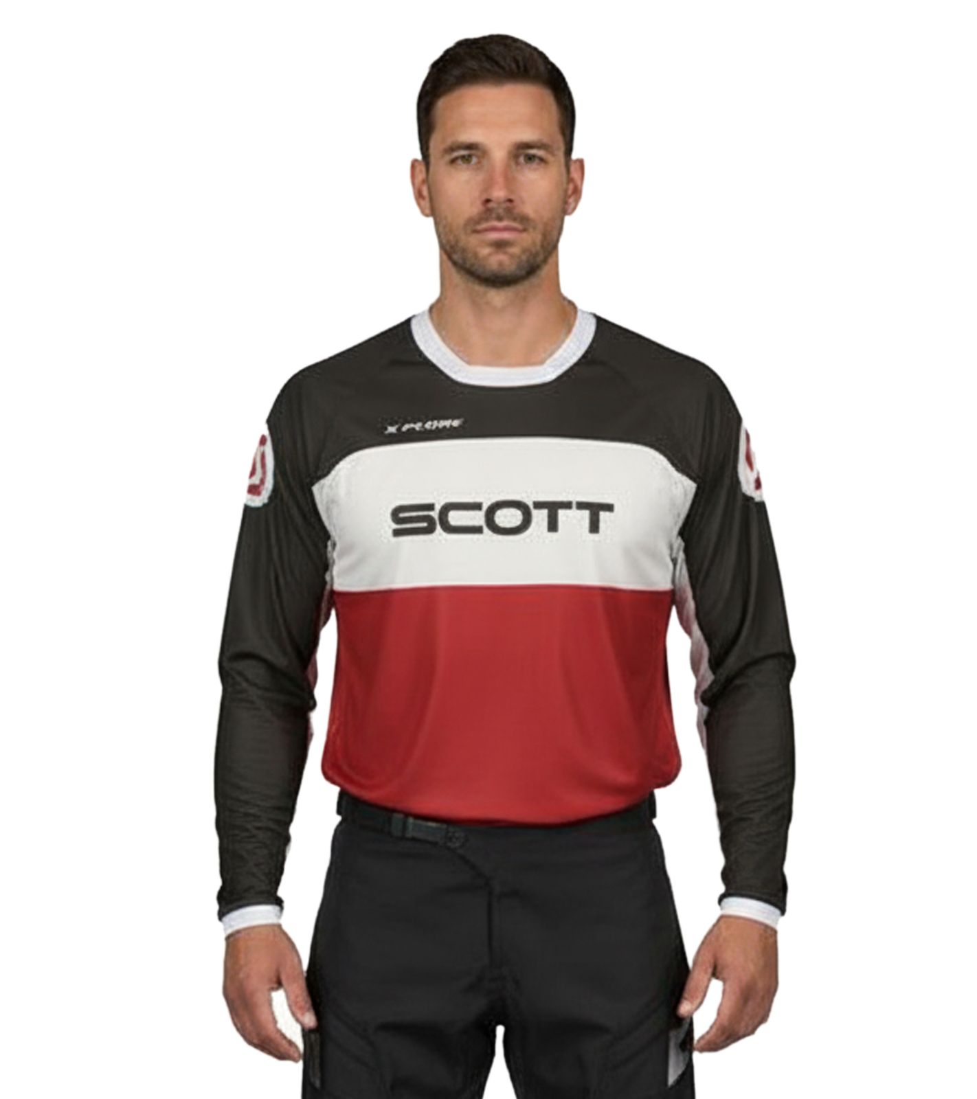 SCOTT Jersey X-Plore Swap Herren Moto-Cross Trikot langärmliges Bike-Shirt mit Stretch-Ripstop-Gewebe 292378 1018 Schwarz/Rot/Weiß SCOTT Jersey X-Plore Swap Herren Moto-Cross Trikot langärmliges Bike-Shirt mit Stretch-Ripstop-Gewebe 292378 1018 Schwarz/Rot/Weiß von SCOTT