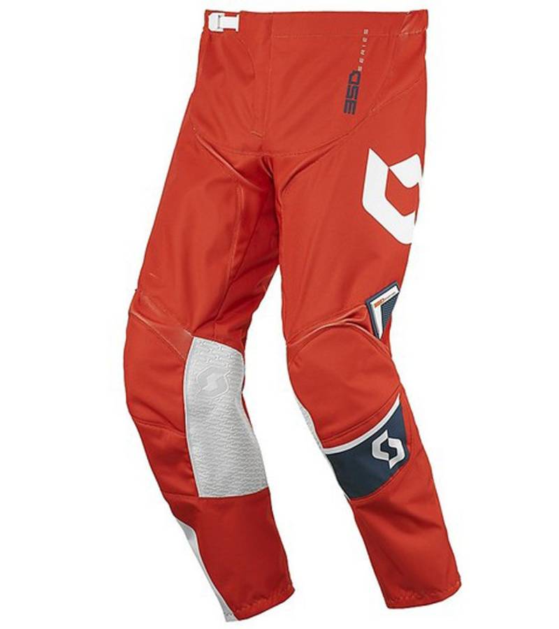 SCOTT Pant 350 Herren Moto-Cross Hose Motorsport-Kleidung mit Unterschenkel-Manschette 240917 1454 Orange/Weiß/Navy von SCOTT