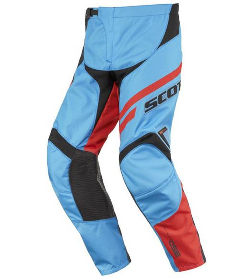 SCOTT Pant 350 Herren Moto-Cross Hose Motorsport-Kleidung mit Unterschenkel-Manschette 240919 1454 Hellblau/Orange/Schwarz von SCOTT