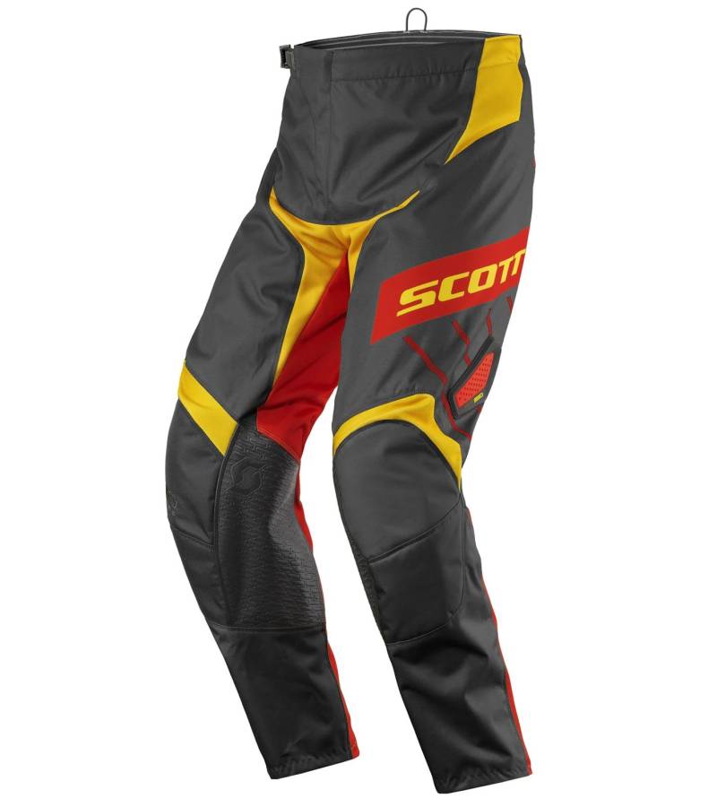 SCOTT Pant 350 Herren Moto-Cross Hose Motorsport-Kleidung mit Unterschenkel-Manschette 246911 1040 Schwarz/Orange/Gelb von SCOTT