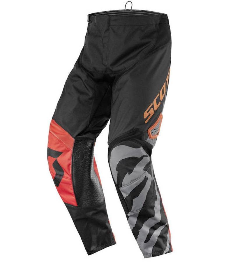 SCOTT Pant 350 Herren Moto-Cross Hose Motorsport-Kleidung mit Unterschenkel-Manschette 246912 1009 Schwarz/Orange von SCOTT