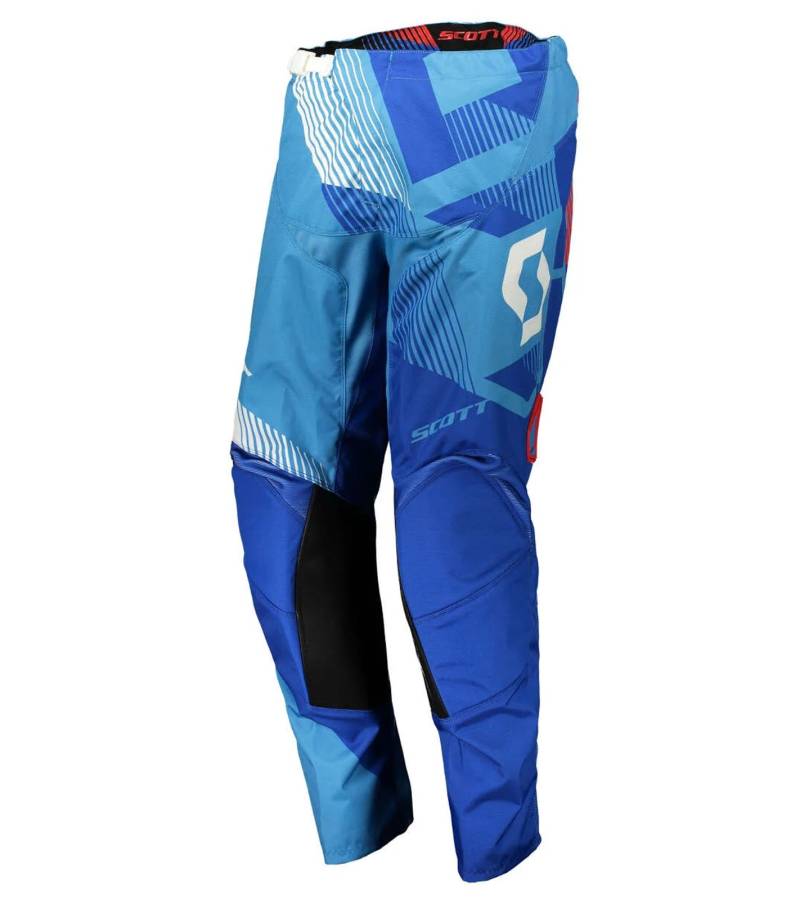 SCOTT Pant 350 Herren Moto-Cross Hose Motorsport-Kleidung mit Unterschenkel-Manschette 263432 1006 Blau/Weiß/Rot von SCOTT