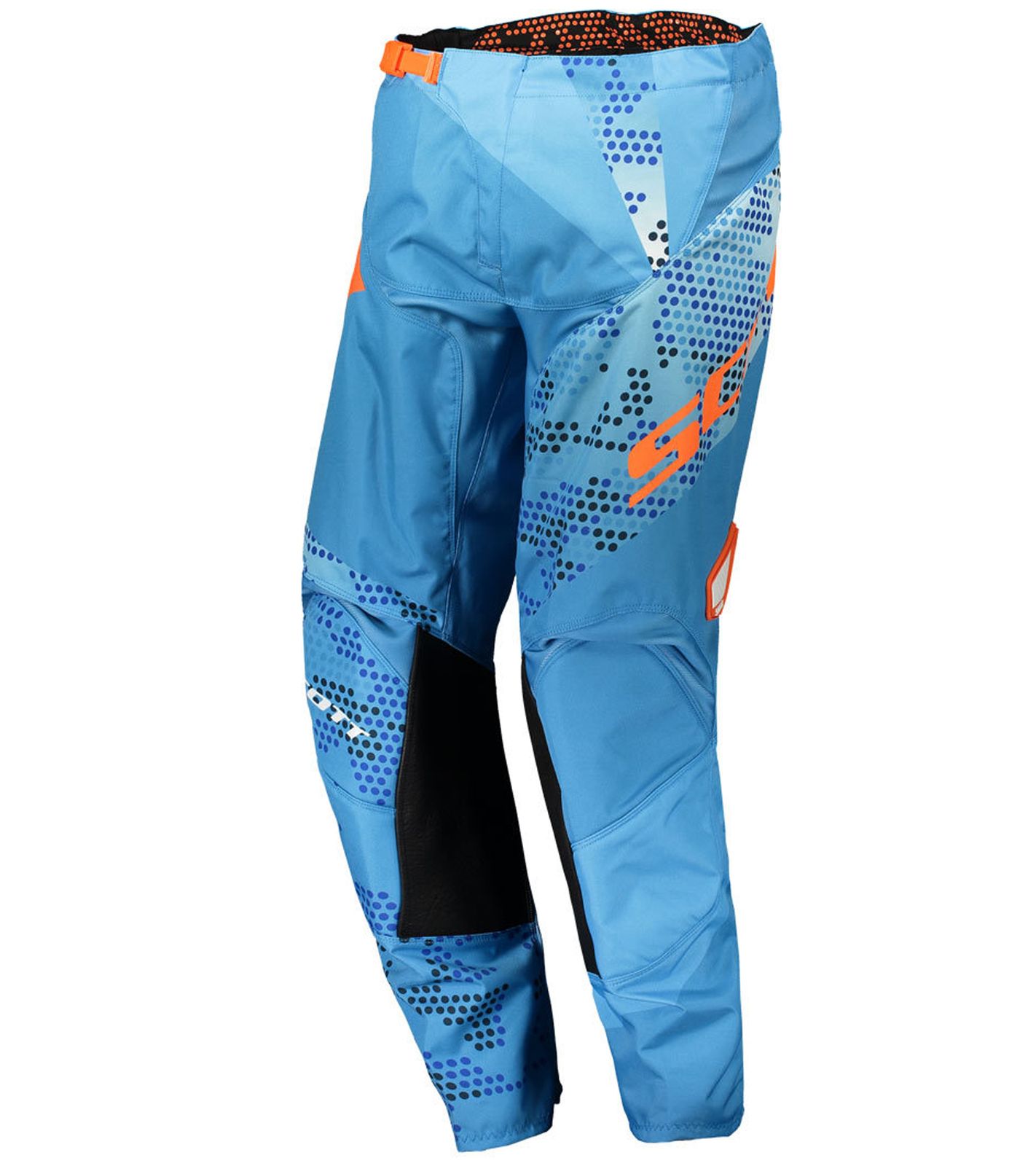 SCOTT Pant 350 Kinder Moto-Cross Hose Motorsport-Kleidung mit Leder-Knie und Ratschenverschluss 263439 1454 Blau/Orange von SCOTT