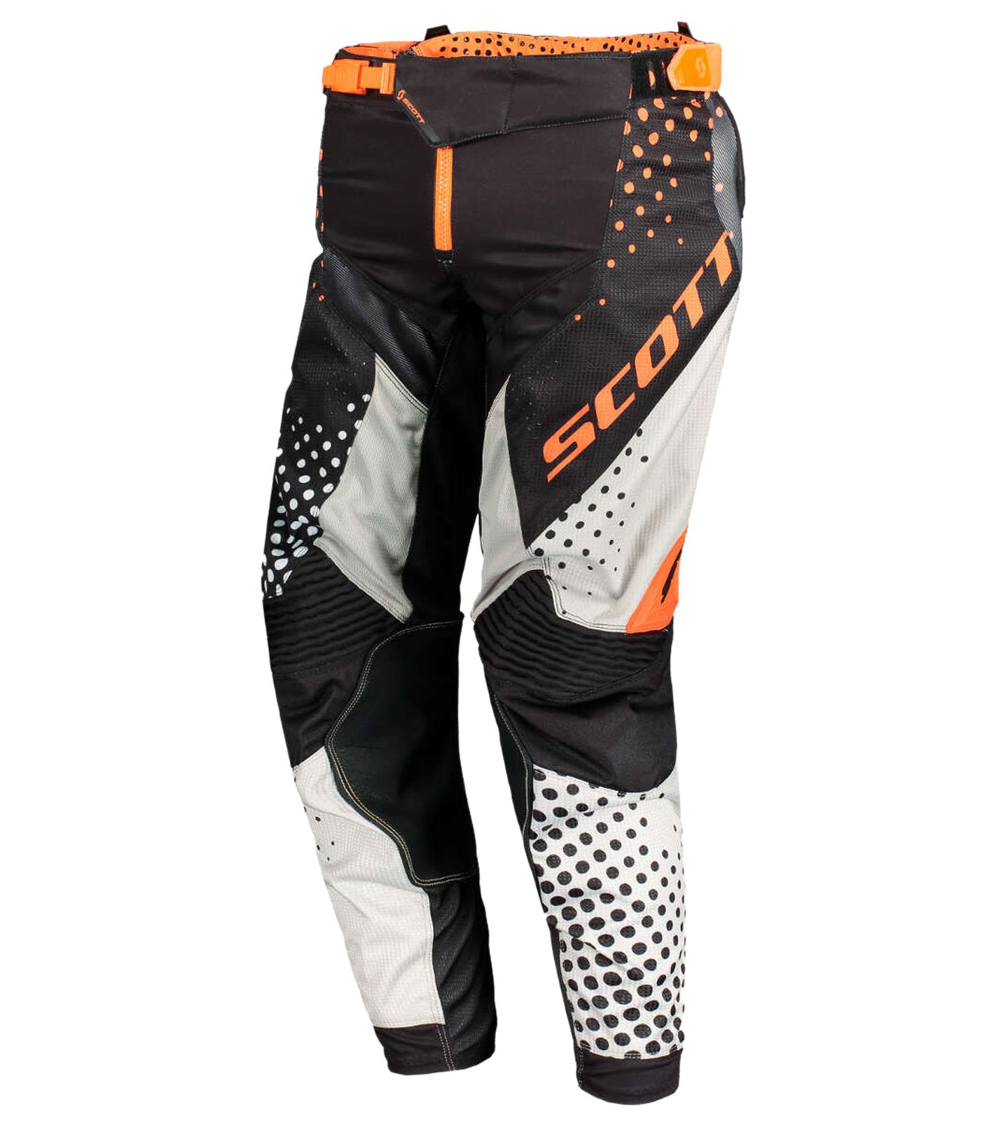 SCOTT Pant 450 Herren Moto-Cross Hose Motorsport-Kleidung mit verstärktem Kniebereich 263435 1008 Grau/Schwarz/Orange von SCOTT
