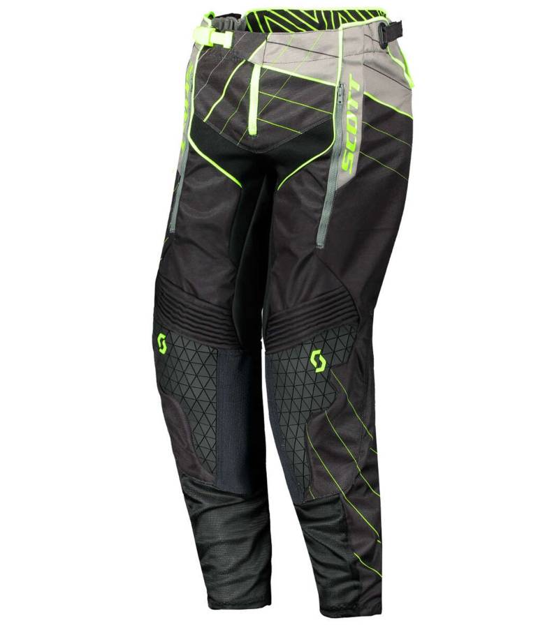 SCOTT Pant Enduro Herren Moto-Cross Hose Motorsport-Kleidung mit verstärktem Knie 263437 1040 Grau/Gelb/Schwarz von SCOTT