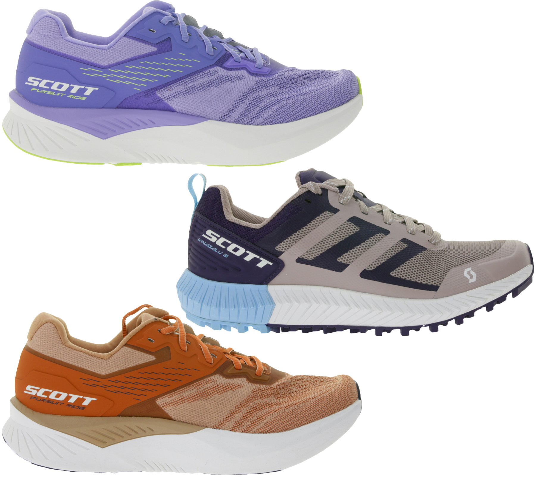 SCOTT Pursuit Ride Kinabalu 2 oder Damen Lauf-Schuhe mit Kinetic Foam oder Trailrunning-Laufschuhe mit Ortholite Sneaker Lila, Orange oder Altrosa/Bunt SCOTT Pursuit Ride Kinabalu 2 oder Damen Lauf-Schuhe mit Kinetic Foam oder Trailrunning-Laufschuhe mit Ortholite Sneaker Lila, Orange oder Altrosa/Bunt von SCOTT