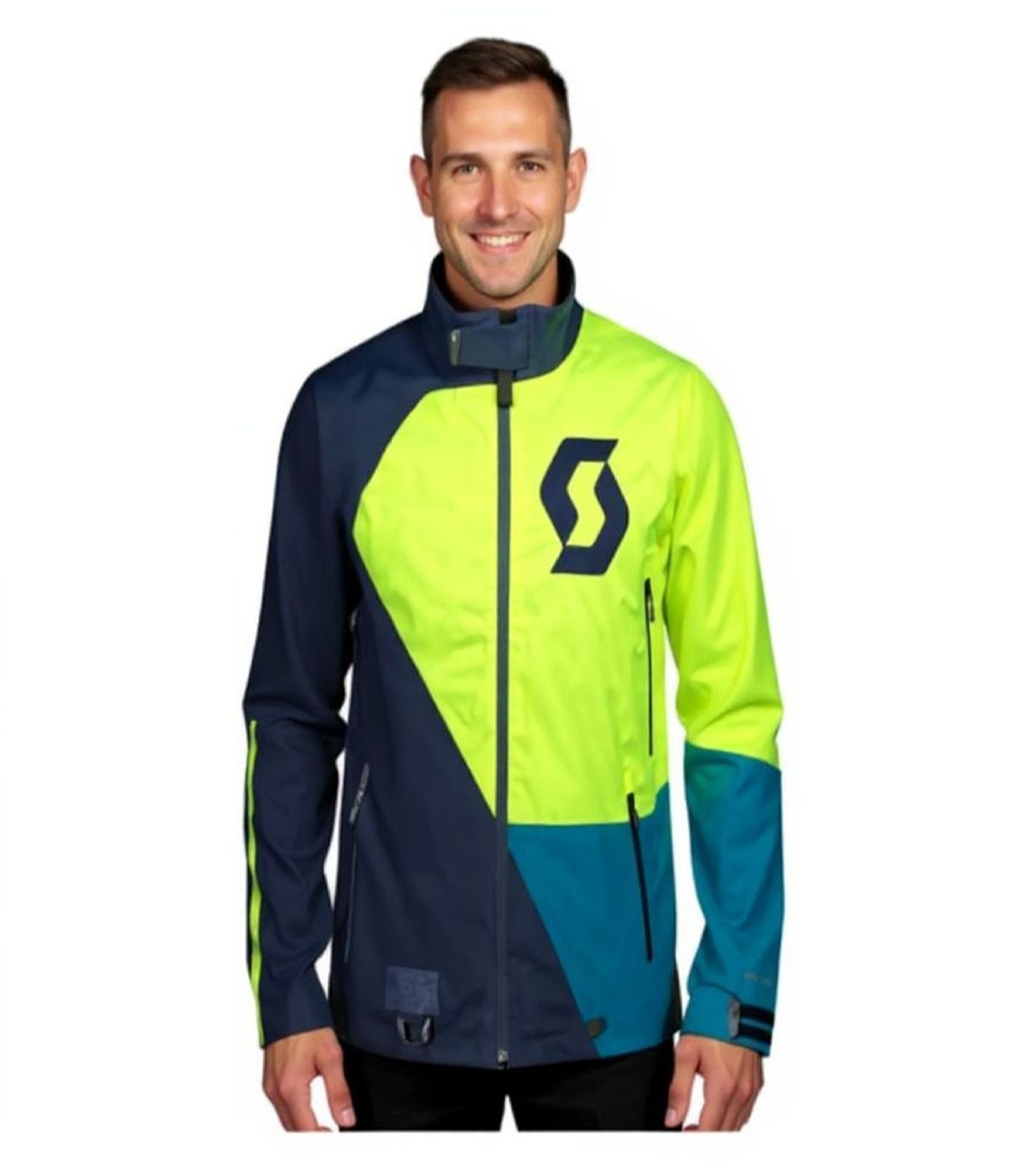 SCOTT RCX-I Dryo Herren Schneemobil-Jacke Winter-Outdoor-Jacke mit Schneemanschette 278412 6767 Blau/Neongelb von SCOTT