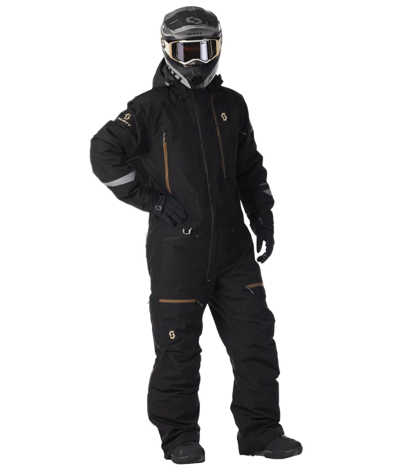 SCOTT Roop Dryo Monosuit Herren Winter-/Schneemobil-Einteiler mit DRYOsphere Membran Motorfahrten im Schnee Winter-Offroad-Einsatz 278409 0001 Schwarz von SCOTT