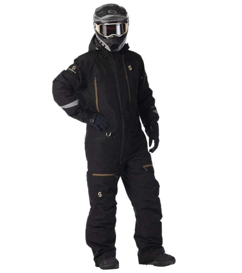 SCOTT Roop Dryo Monosuit Herren Winter-/Schneemobil-Einteiler mit DRYOsphere Membran Motorfahrten im Schnee Winter-Offroad-Einsatz 278409 0001 Schwarz von SCOTT